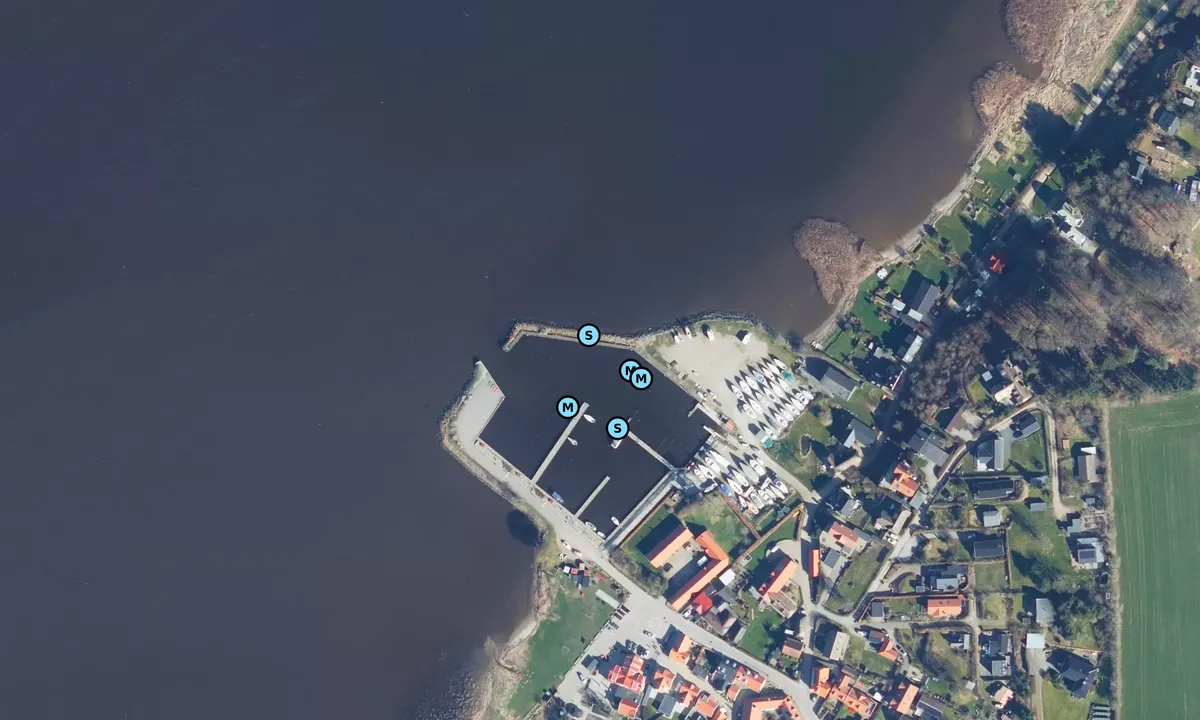 Satelite image of Hjarbæk Havn