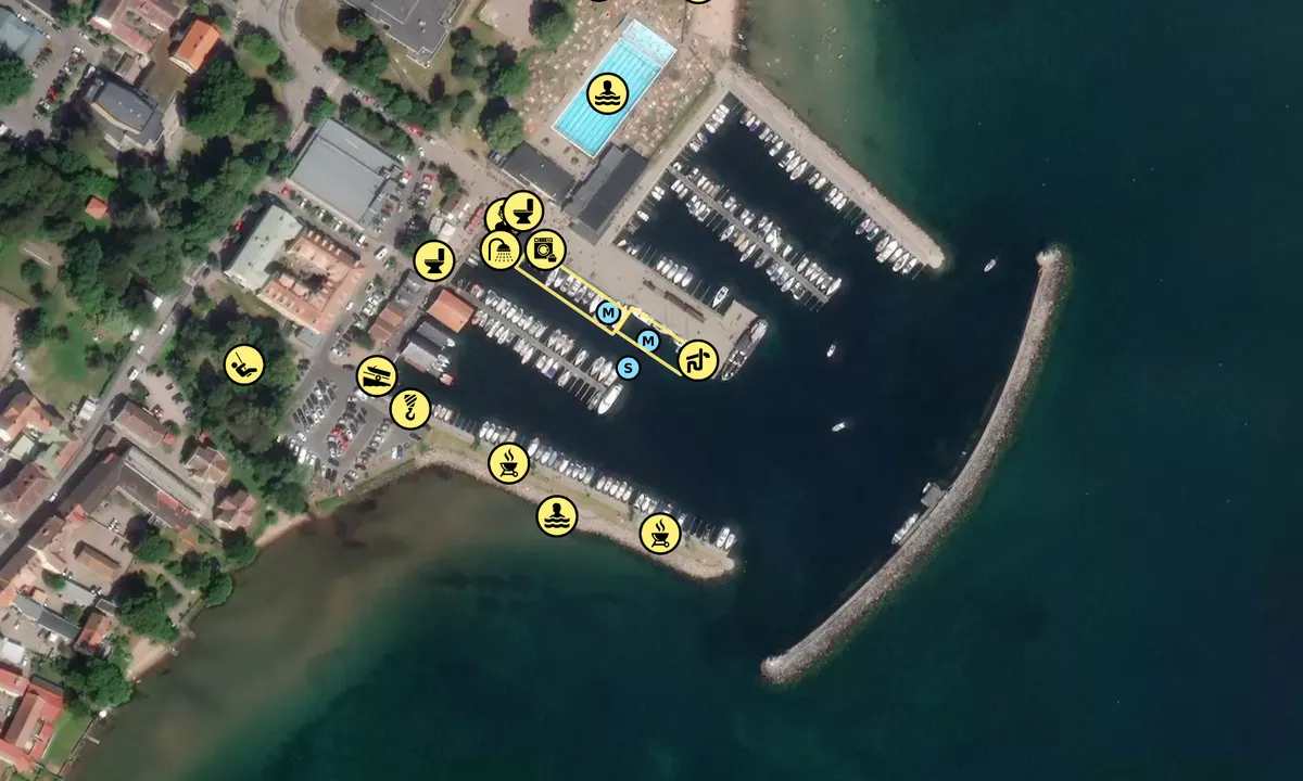 Satelite image of Hjo Gästhamn