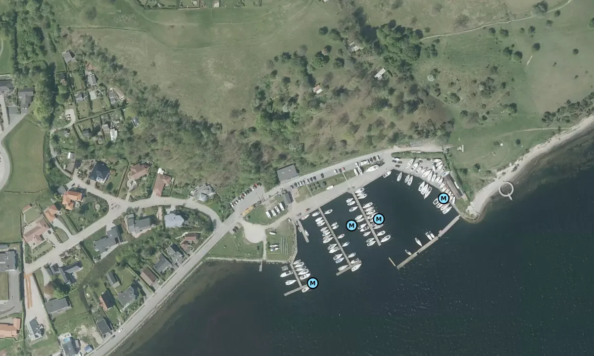 Satelite image of Hobro Lystbådehavn