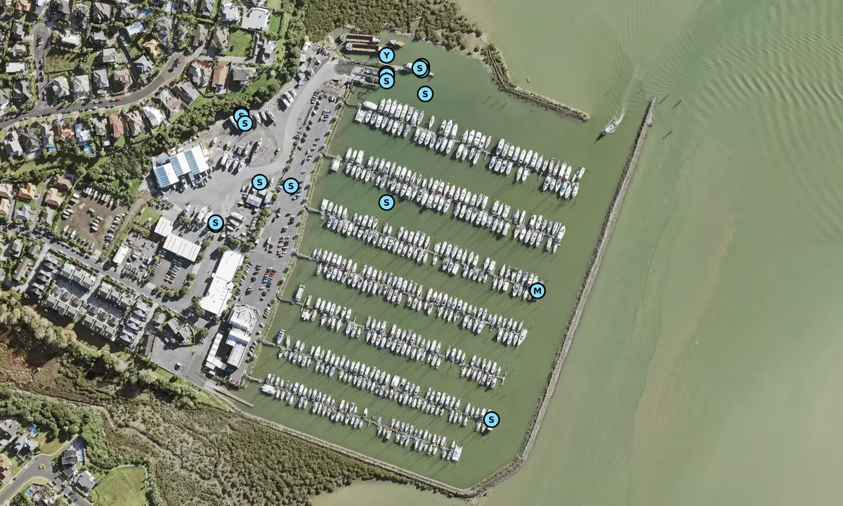 Satelite image of Hobsonville Marina - Auckland