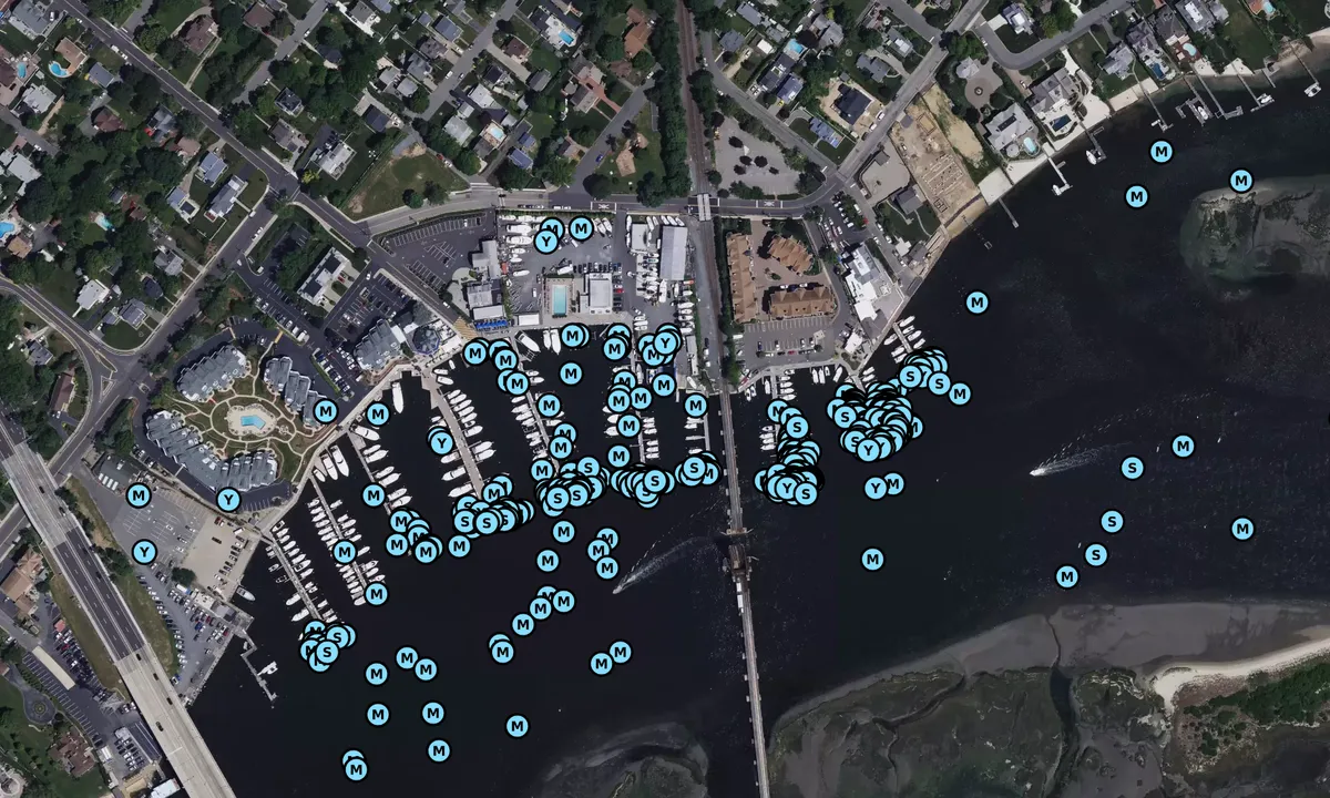 Satelite image of Hoffman's Marina West