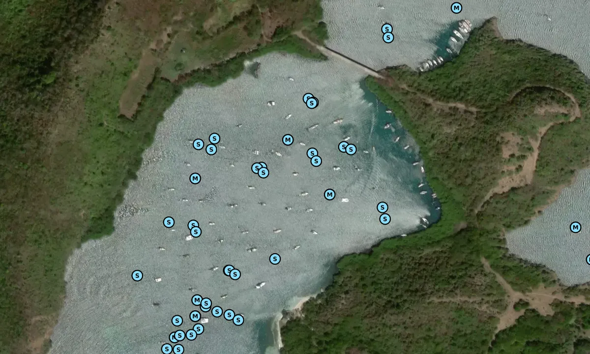Satelite image of Hog Island - Lance aux Epines