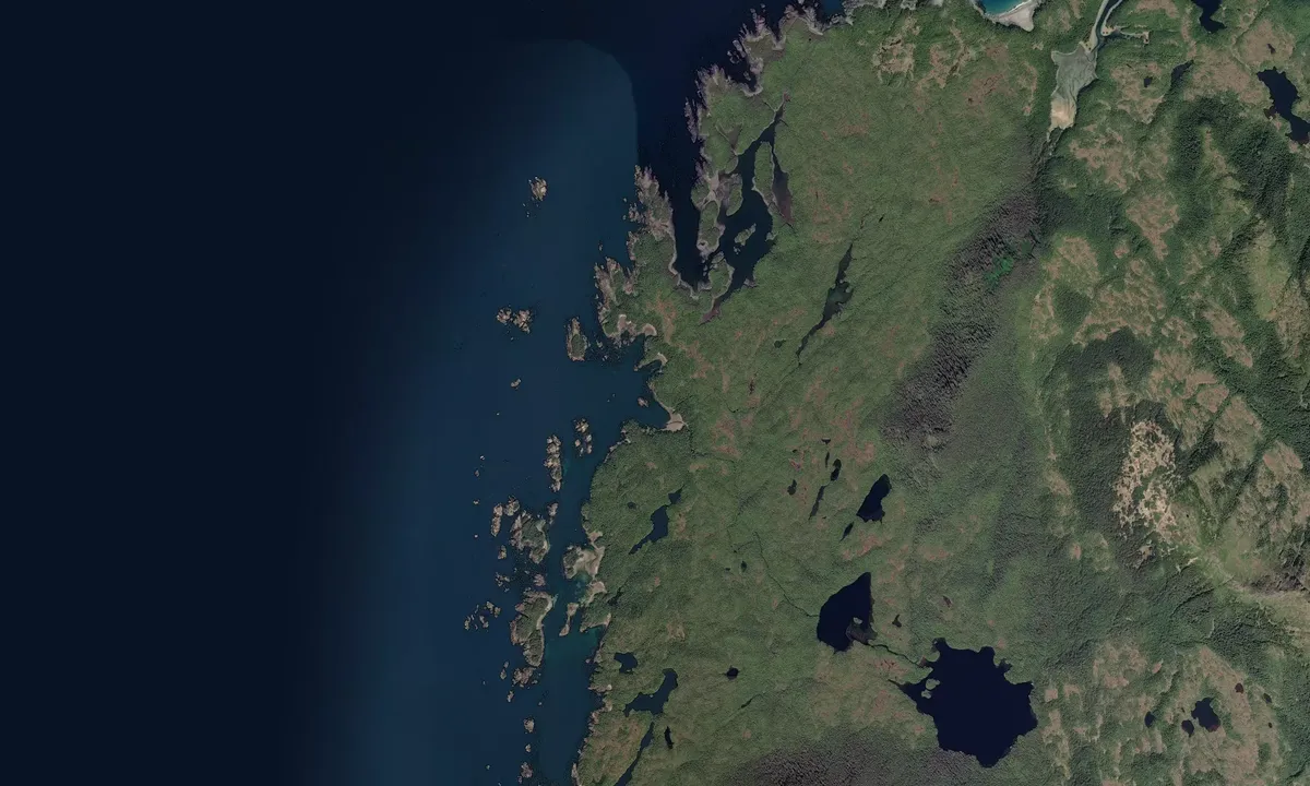 Flyfoto av Hoktaheen Cove
