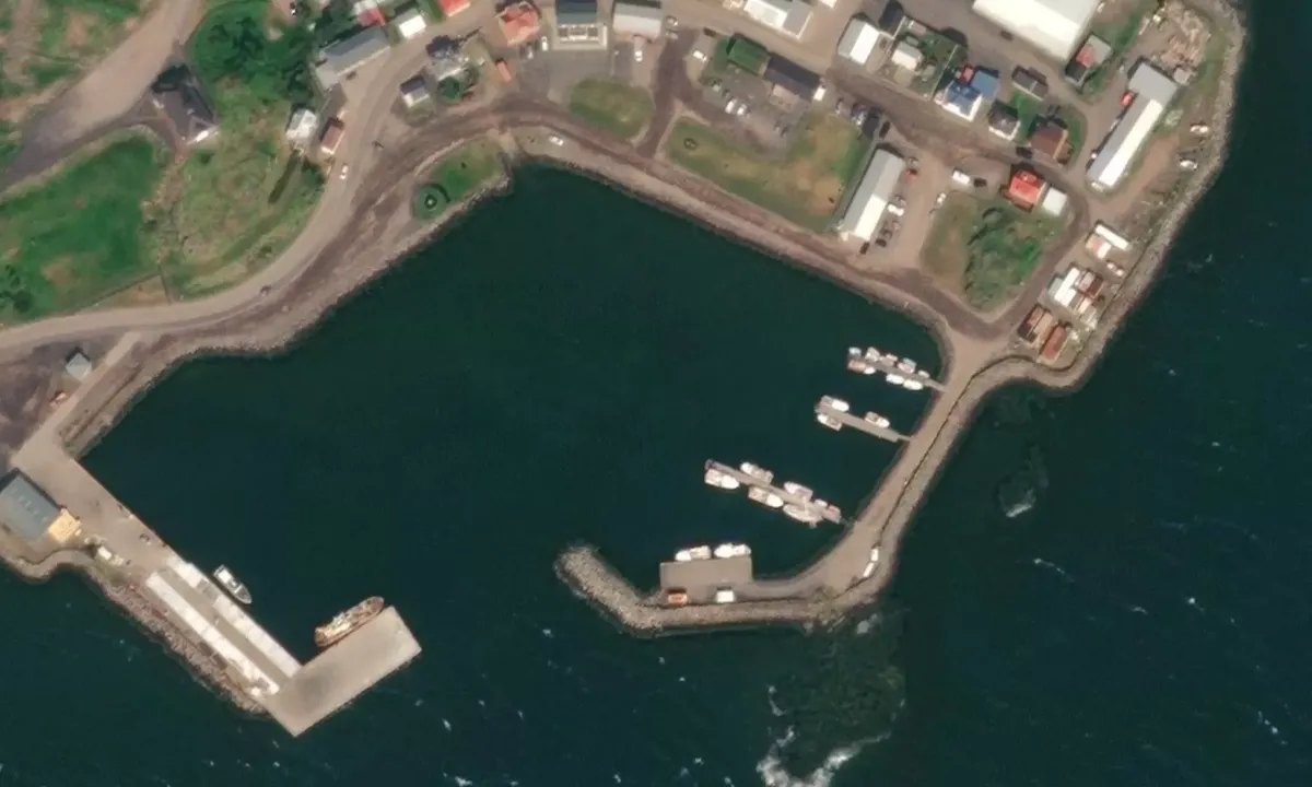 Satelite image of Hólmavík