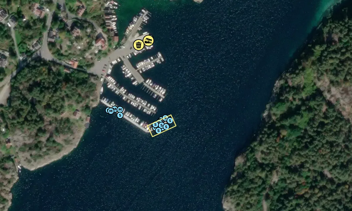 Satelite image of Hombursund marina