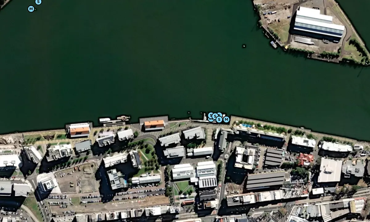 Satelite image of Honeysuckle Marina Newcastle
