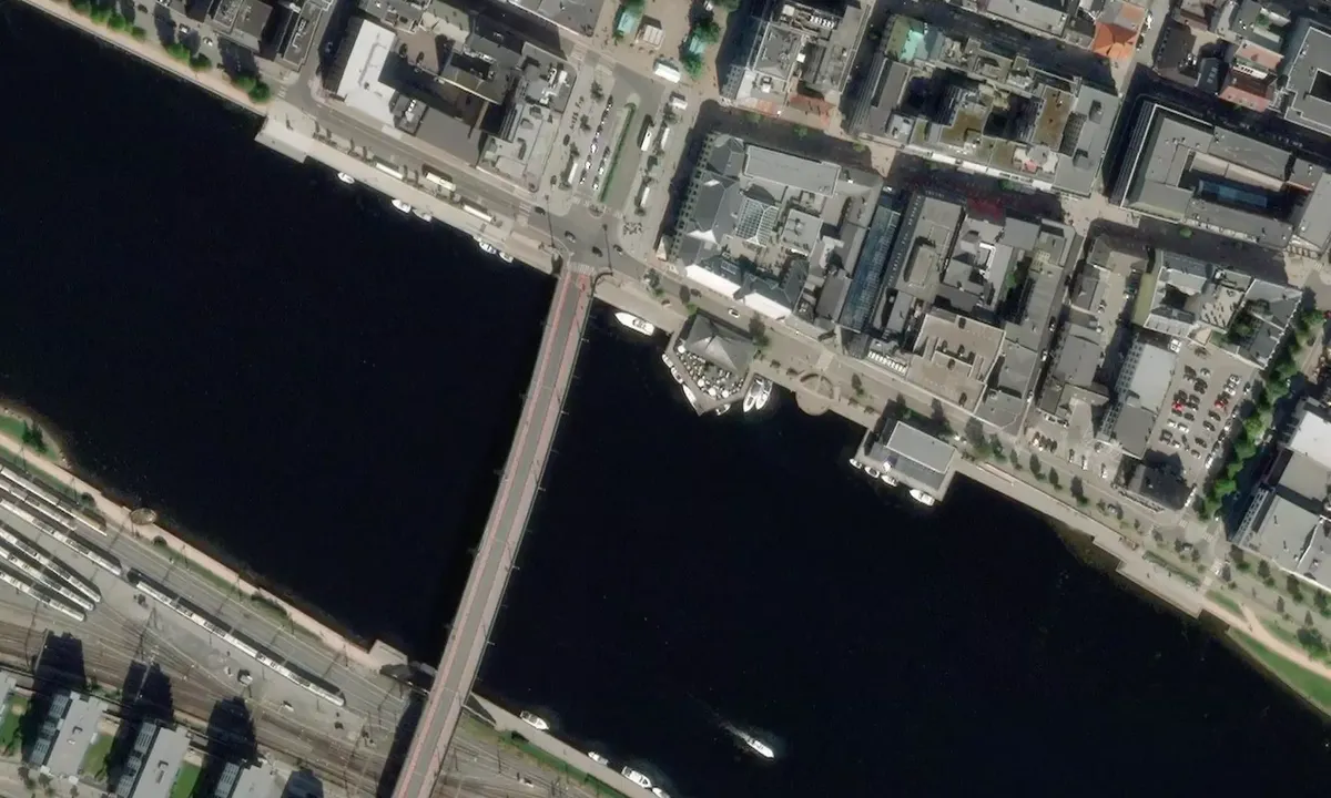 Satelite image of Honnørbrygga / Skutebrygga