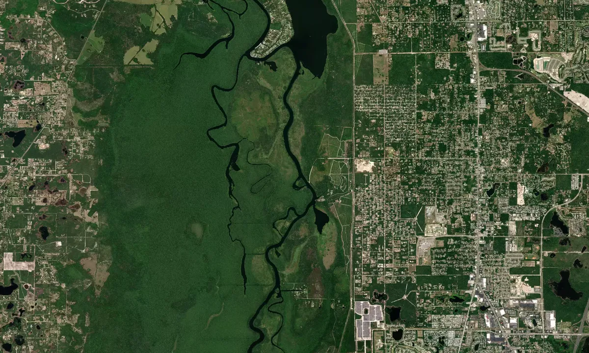 Flyfoto av Hontoon Island Oxbow
