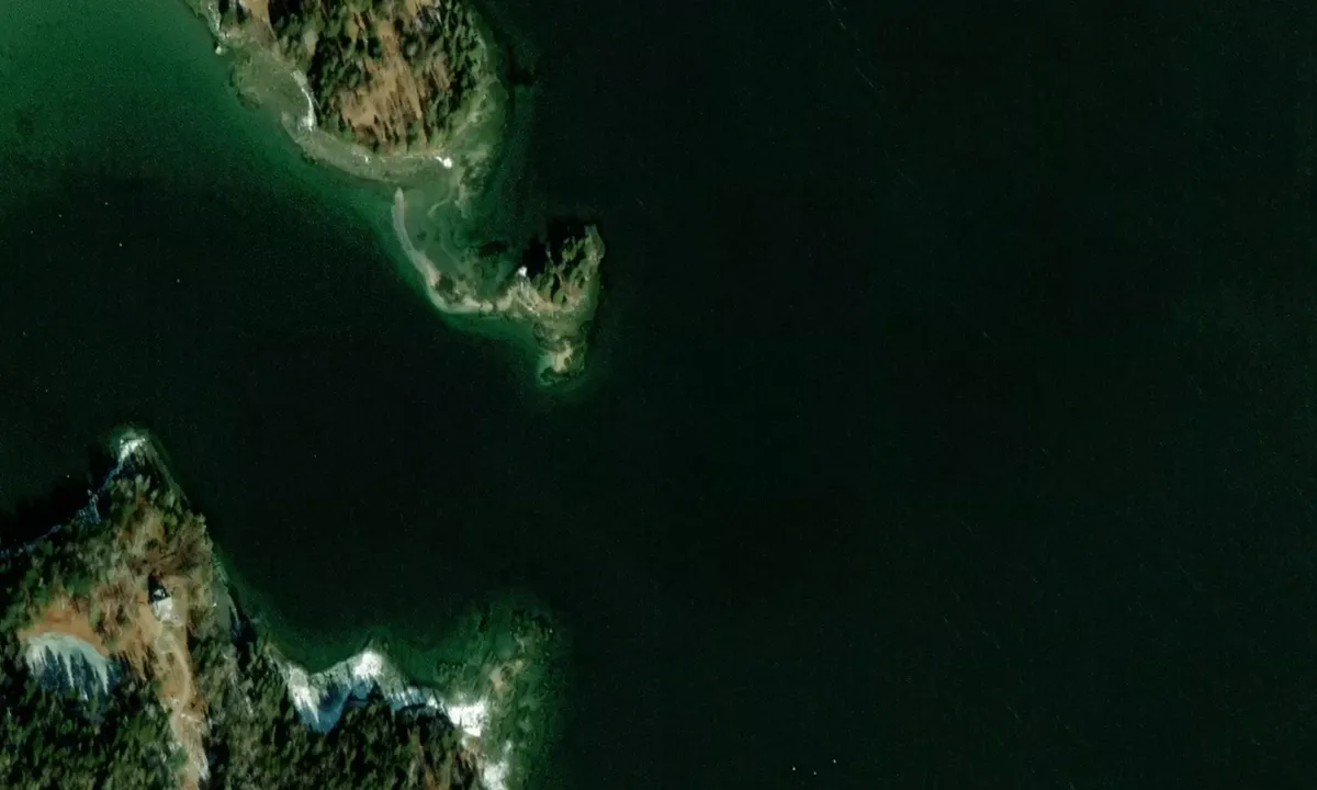 Flyfoto av Hopkins Point