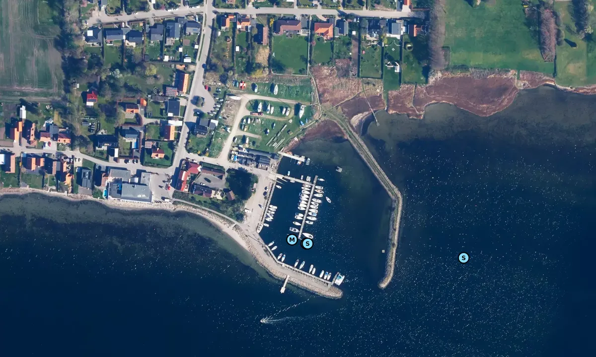 Satelite image of Hørby Lystbådehavn
