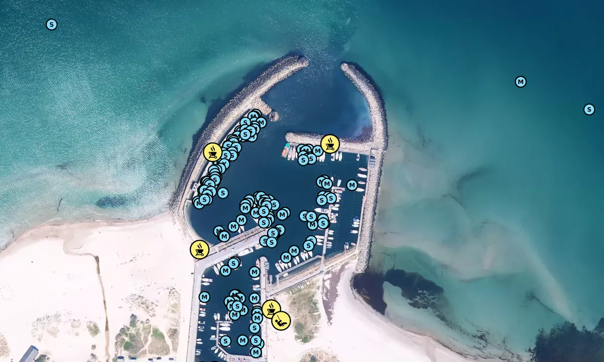 Satelite image of Hornbæk Havn