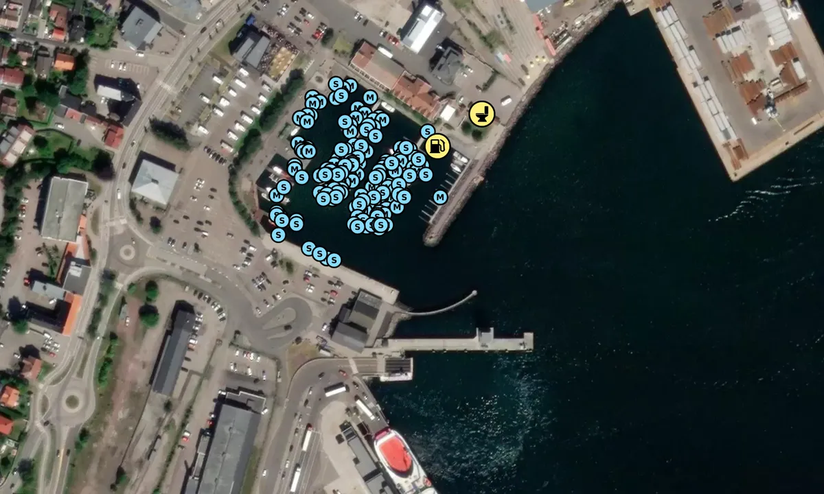 Satelite image of Horten Gjestehavn