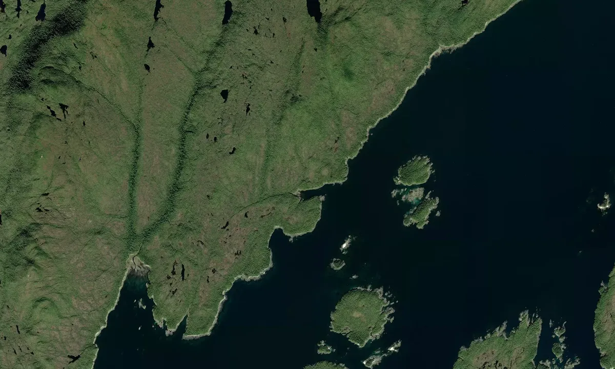 Flyfoto av Hudson Bay Passage Cove