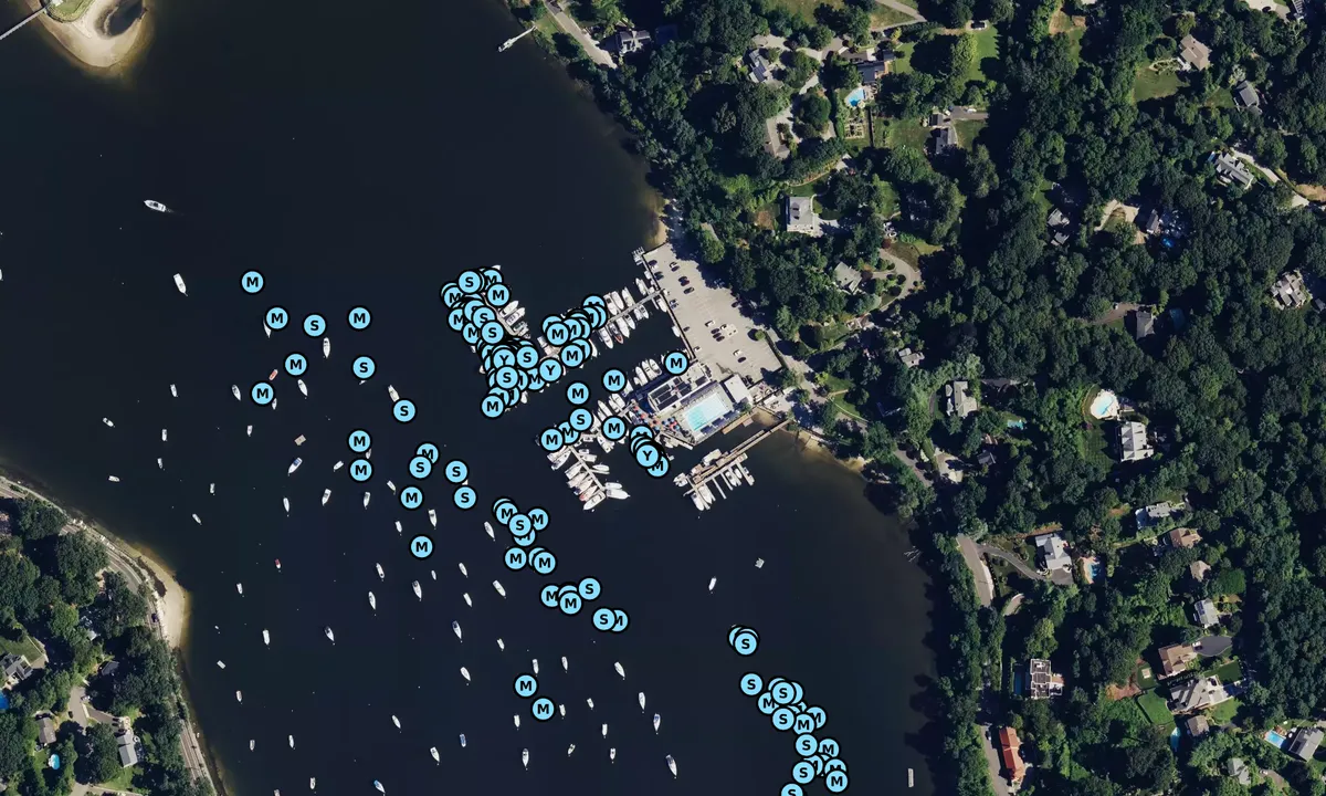 Satelite image of Huntington Yacht Club - Suffolk