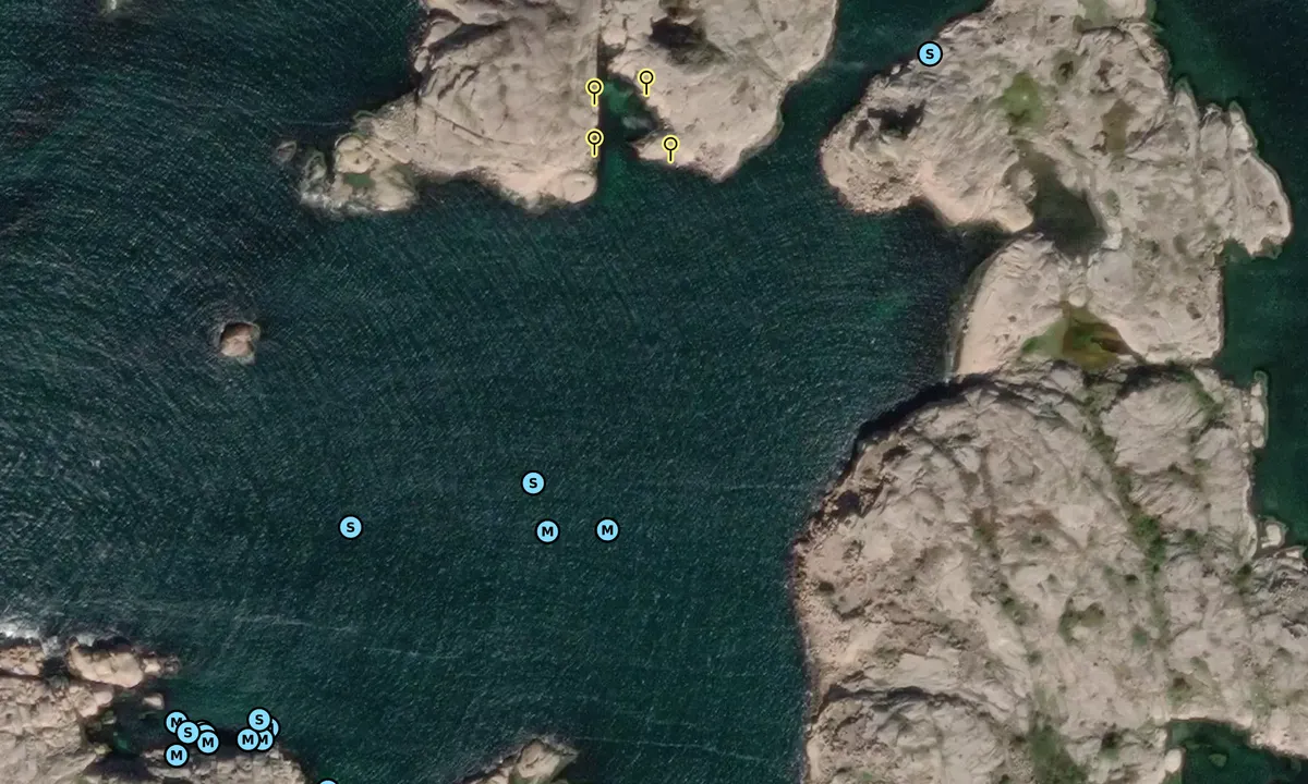 Satelite image of Huöarna anchorage