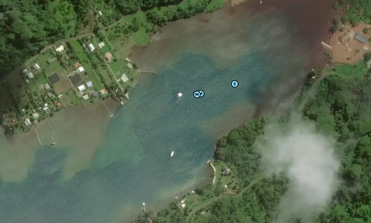 Satelite image of Hurepiti Bay - Tahaa