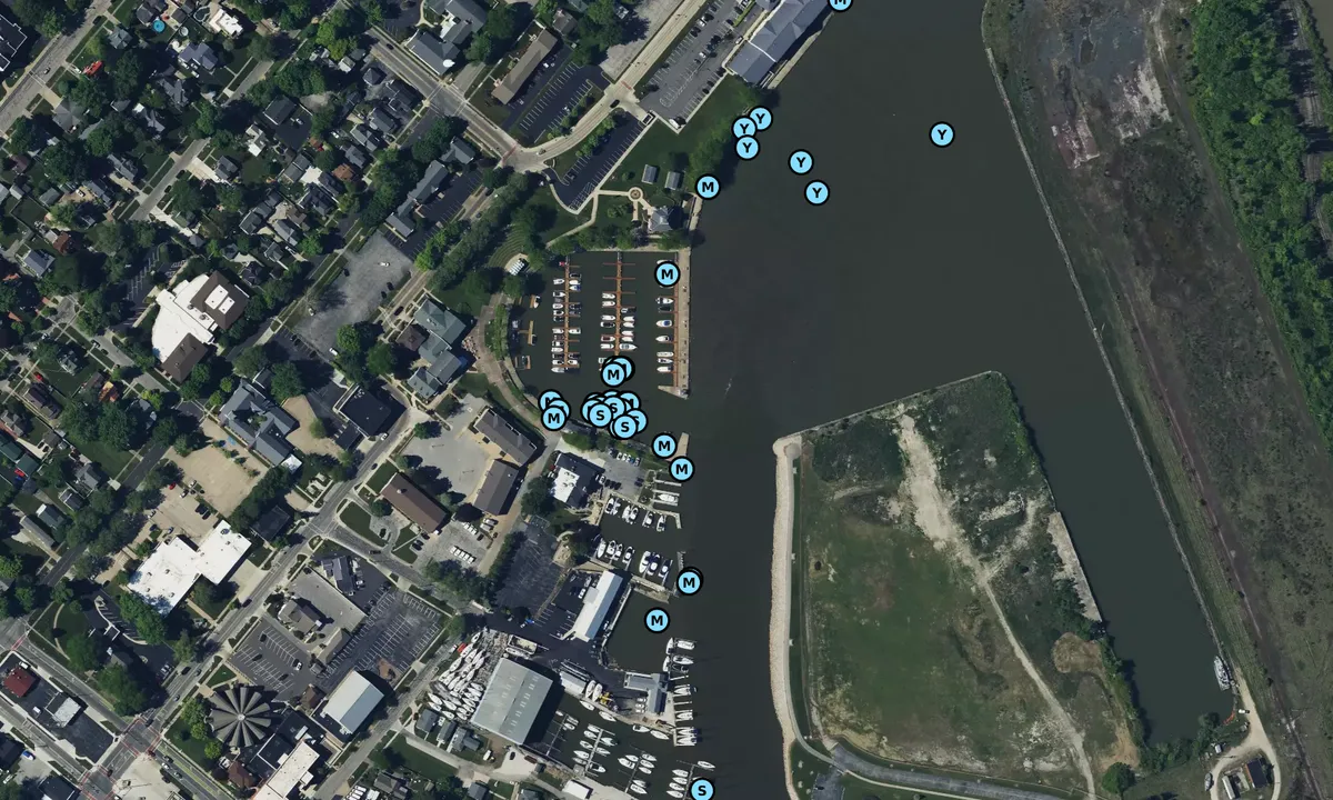 Satelite image of Huron Municipal Boat Basin