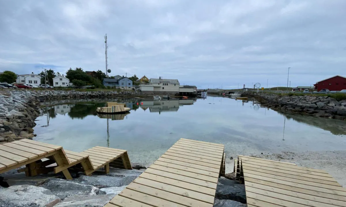 Husøya Træna: Badeområdet i «sentrum»