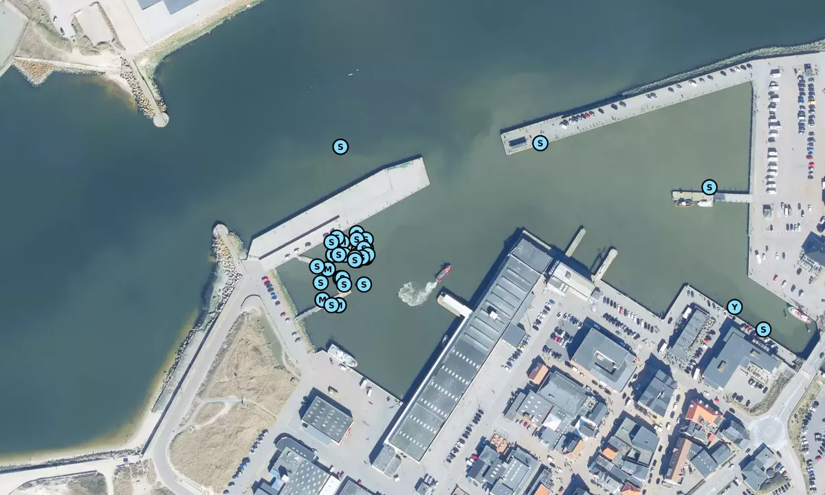 Satelite image of Hvide Sande Havn