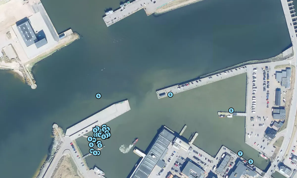 Satelite image of Hvide Sande Havn