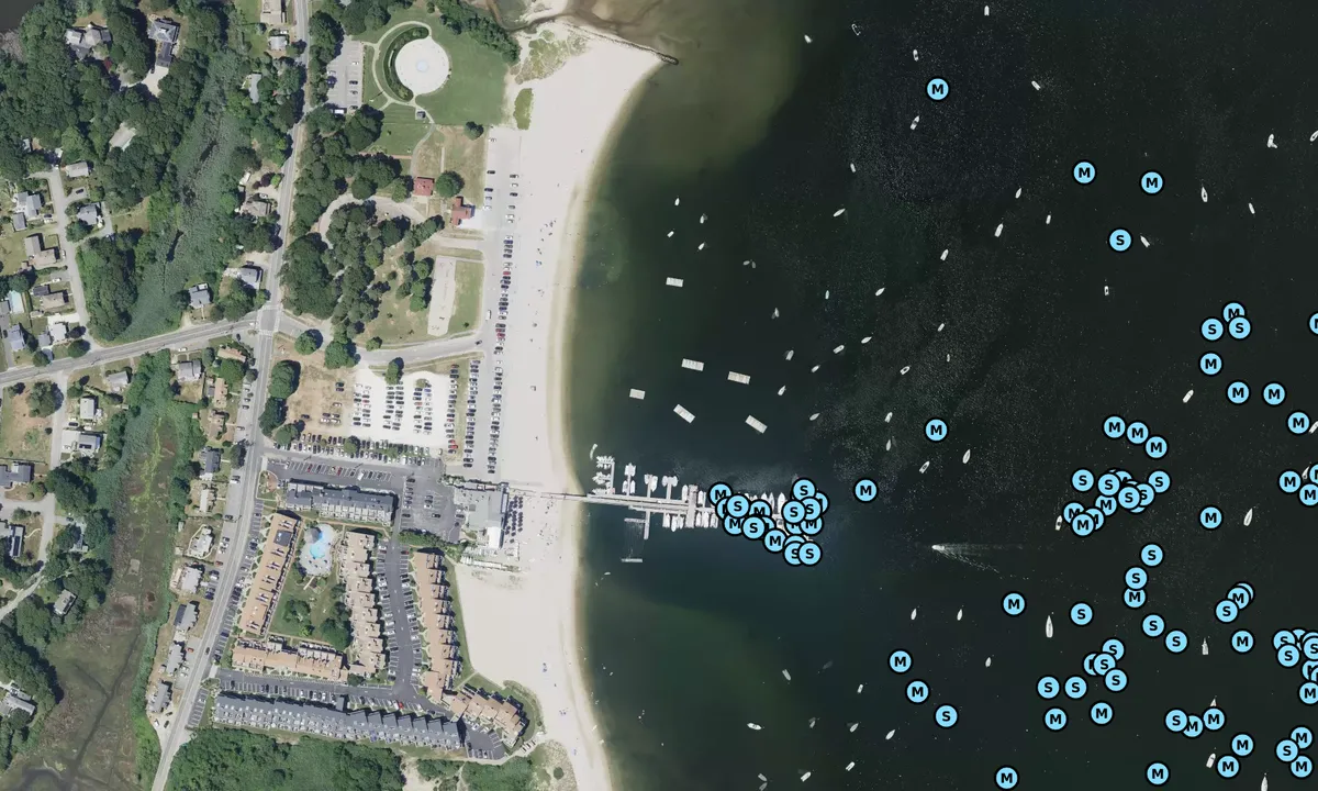 Satelite image of Hyannis Yacht Club