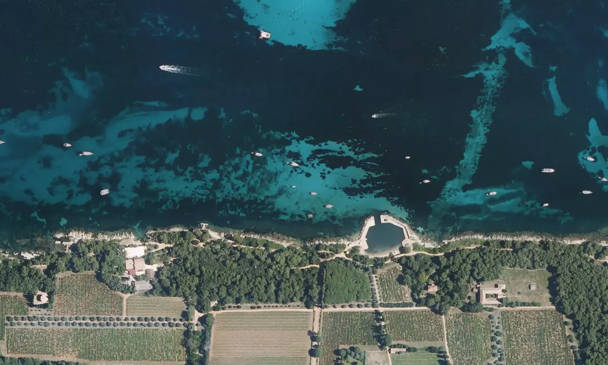 Flyfoto av Ile St-Honorat