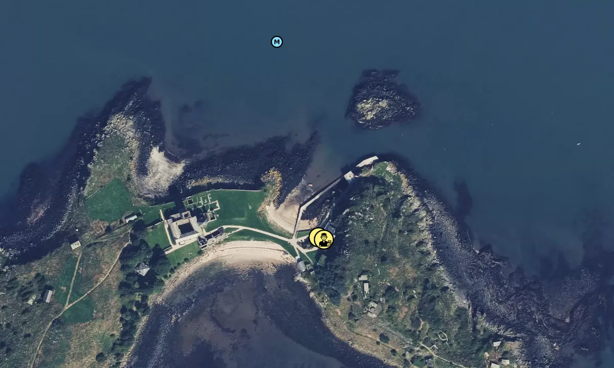 Satelite image of Inchcolm Harbour