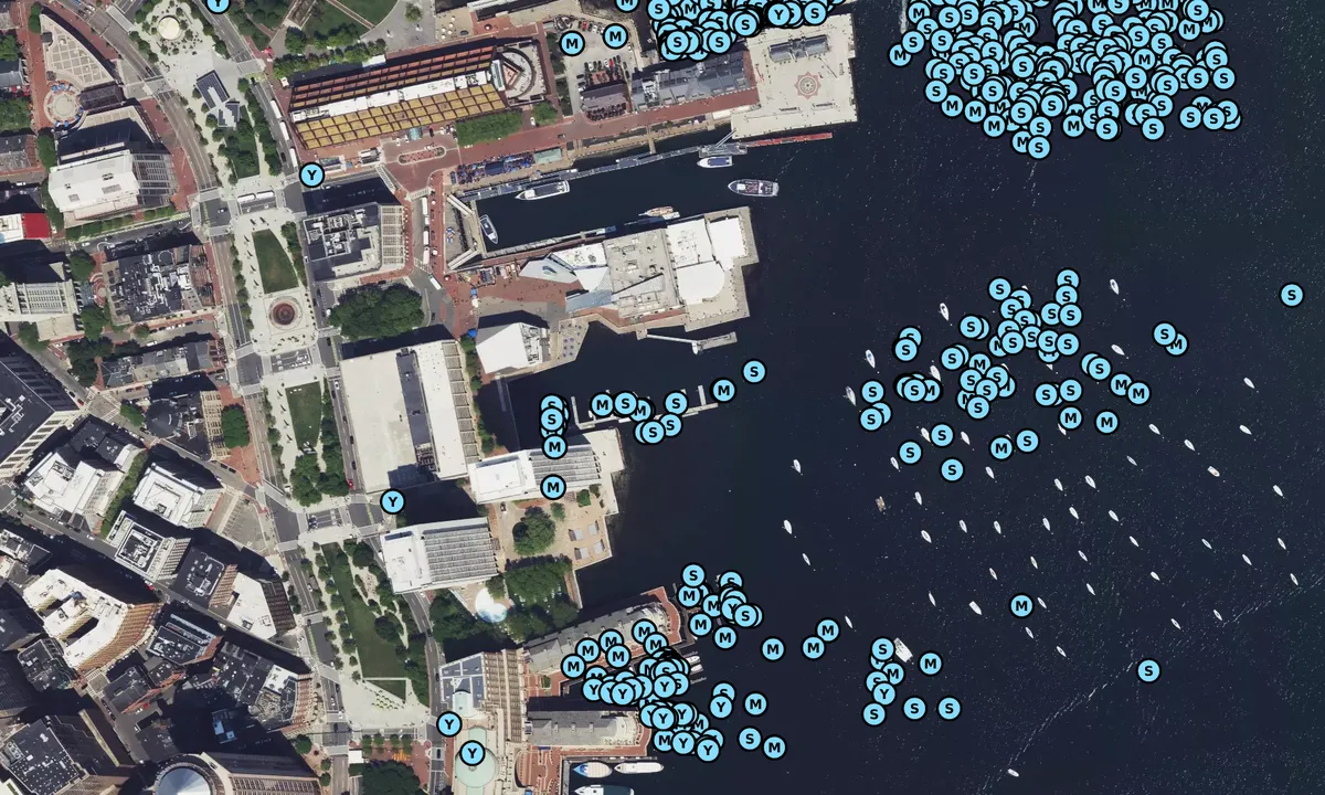 Satelite image of India Wharf Marina