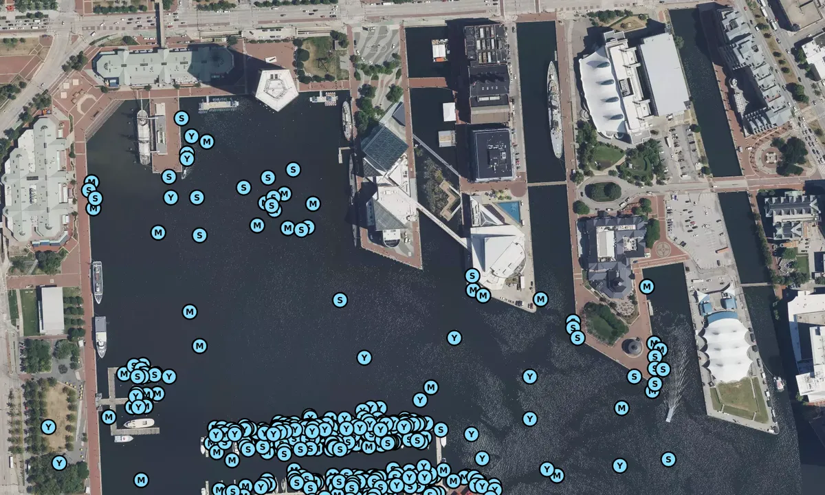 Satelite image of Inner Harbor City Dock