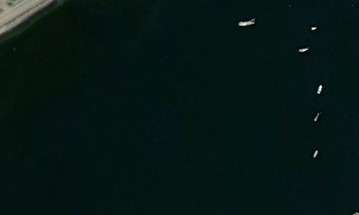 Satelite image of Ísafjörður Pollur anchorage