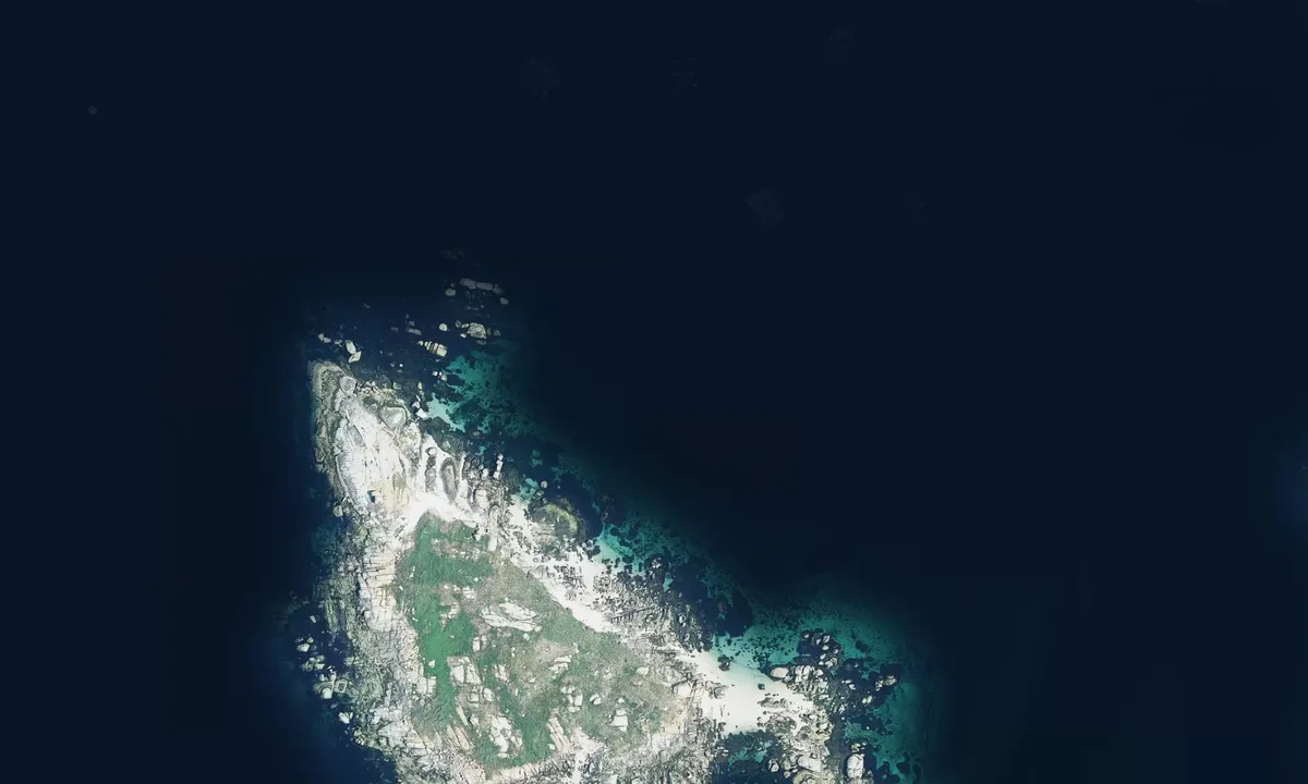 Flyfoto av Isla Guidoiro Pedregogo