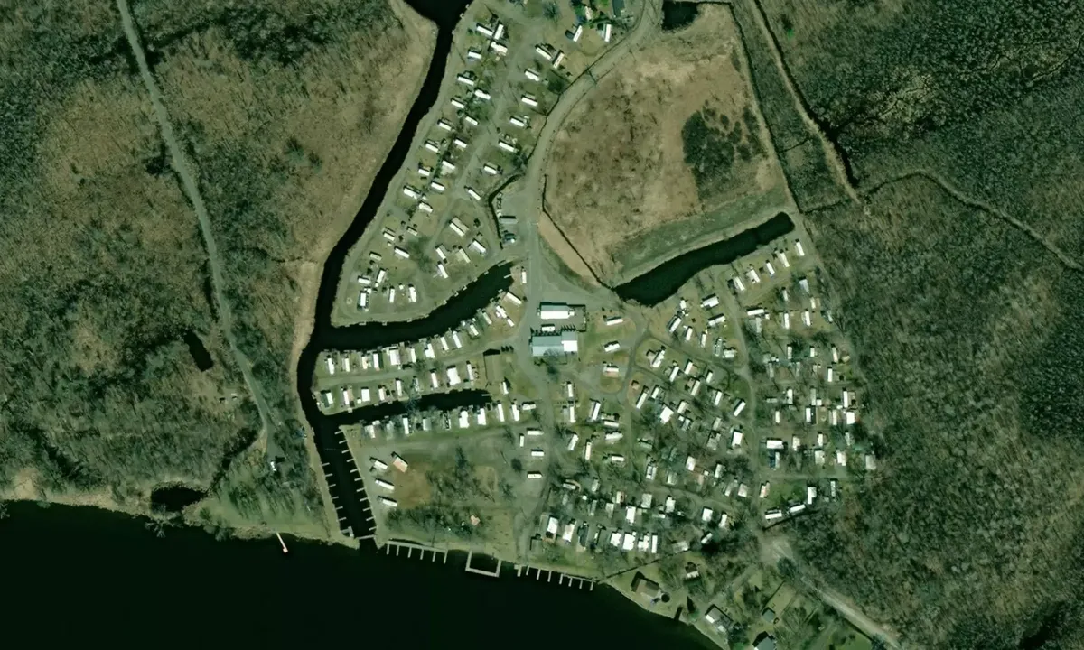 Satelite image of Island Park RV Resort and Marina