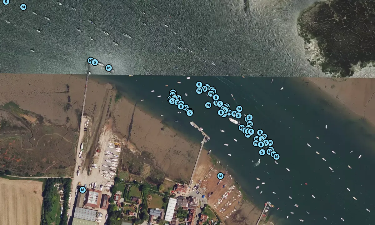 Satelite image of Itchenor Jetty - West Wittering