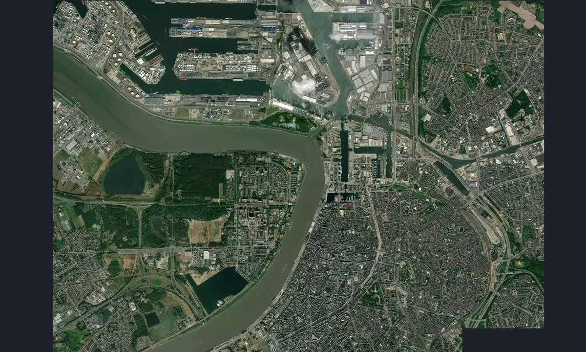 Flyfoto av Jachthaven Antwerpen Linkeroever