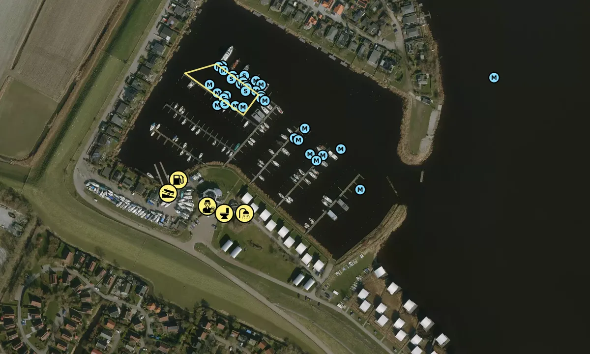 Satelite image of Jachthaven Oostmahorn