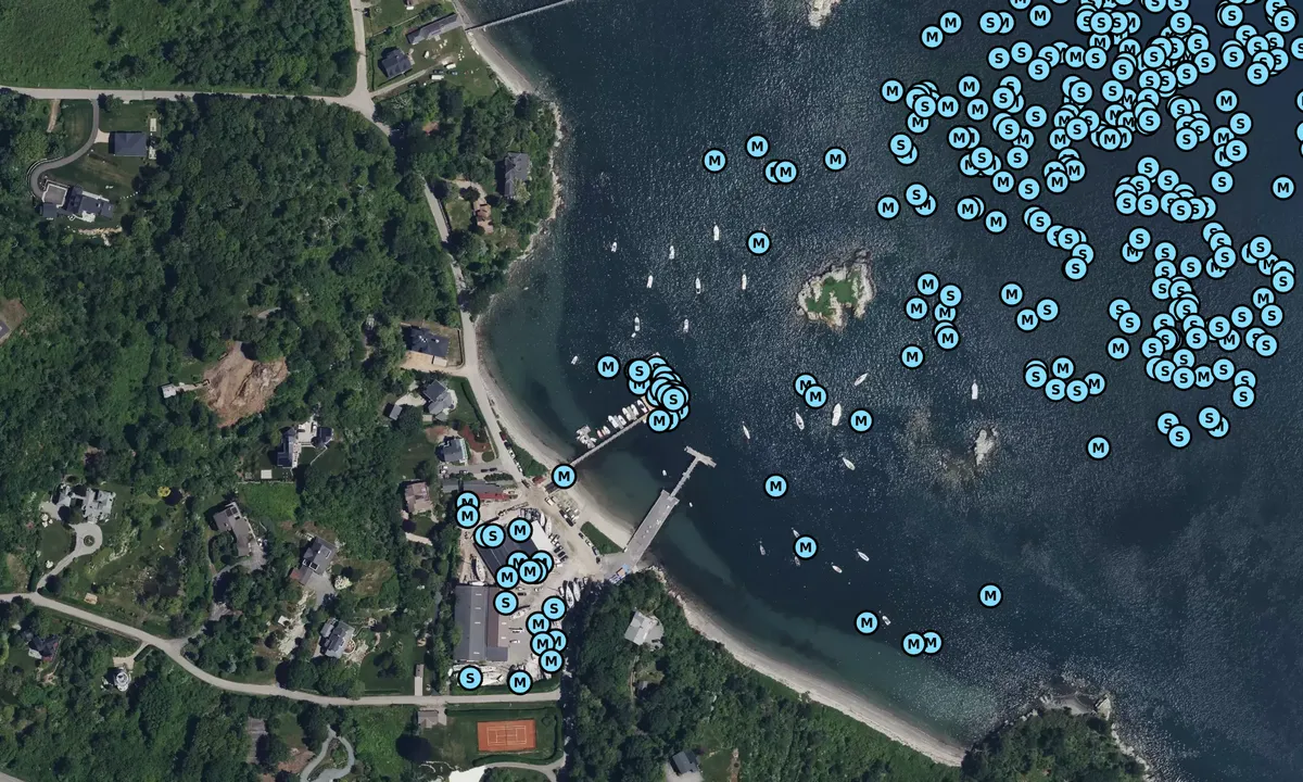 Satelite image of Jamestown Boat Yard