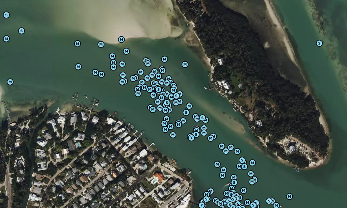 Satelite image of Jewfish Key Anchorage Basin