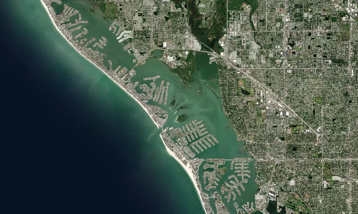 Flyfoto av Johns Pass