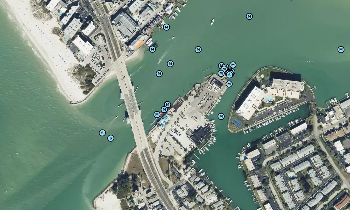 Satelite image of Johns Pass Marina