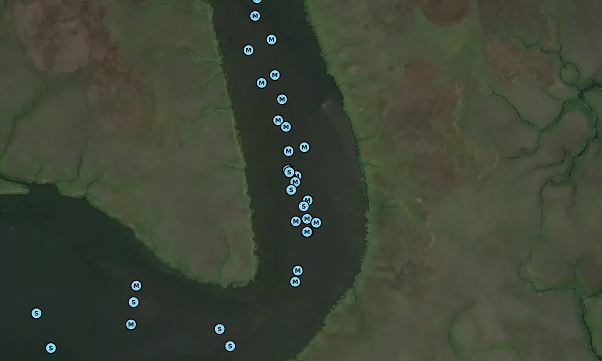 Satelite image of Jove Creek
