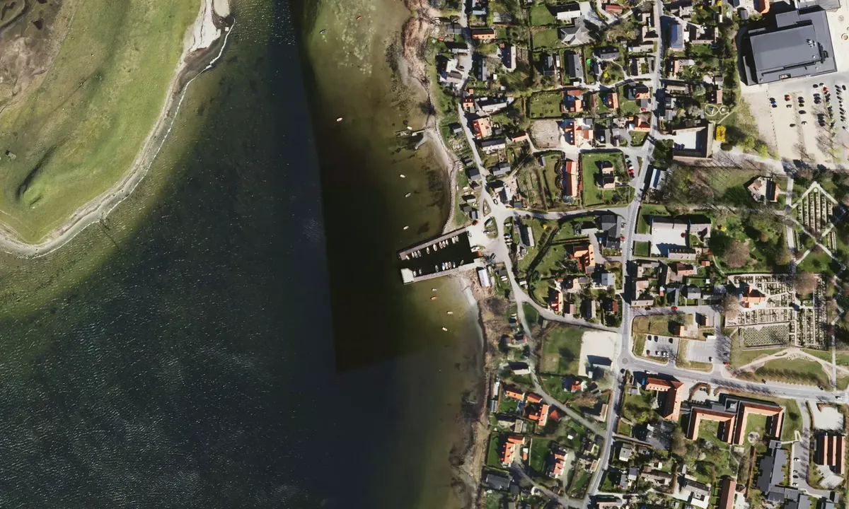 Flyfoto av Jyllinge Fiskerihavn