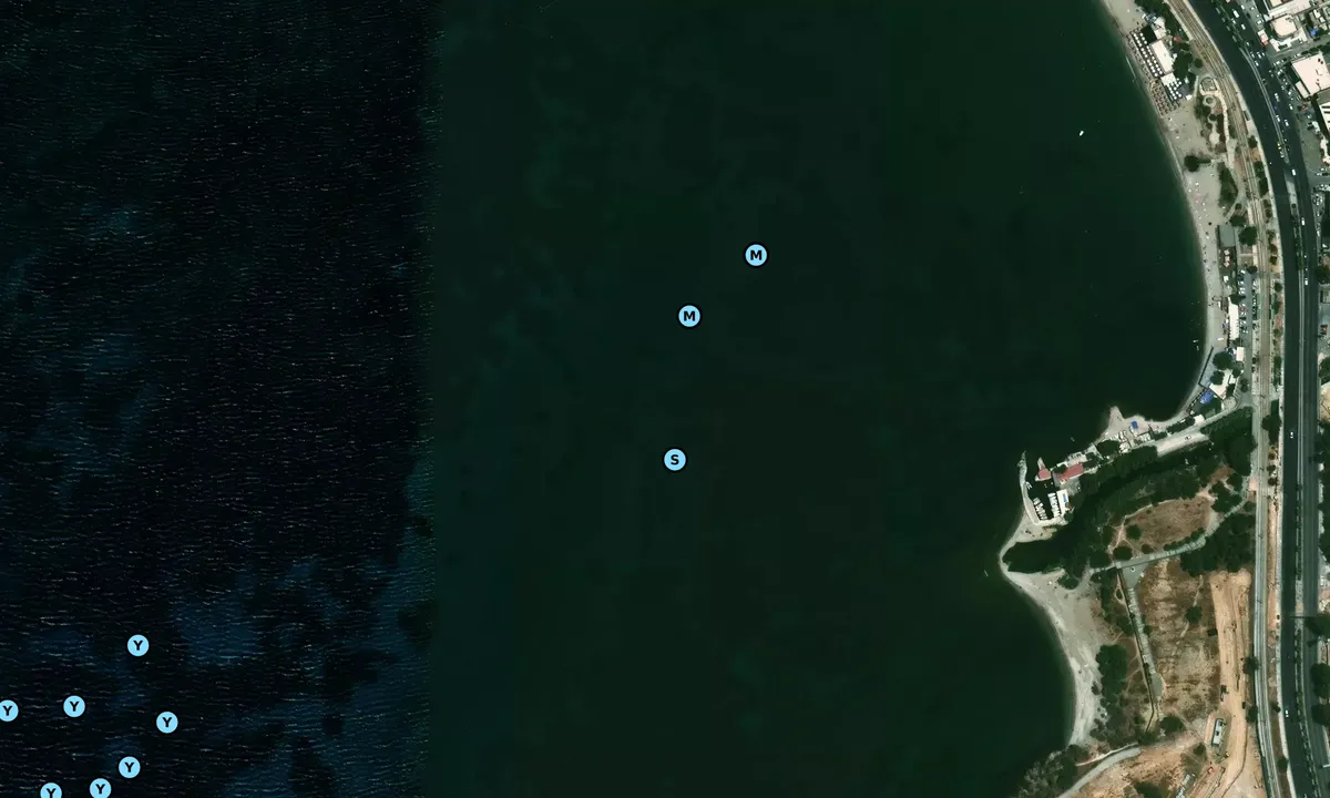Satelite image of Kalamakion Beach