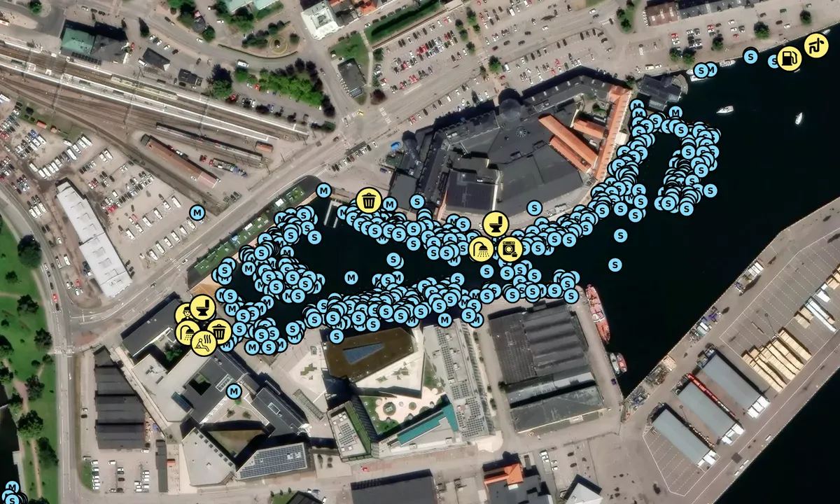 Satelite image of Kalmar Gästhamn