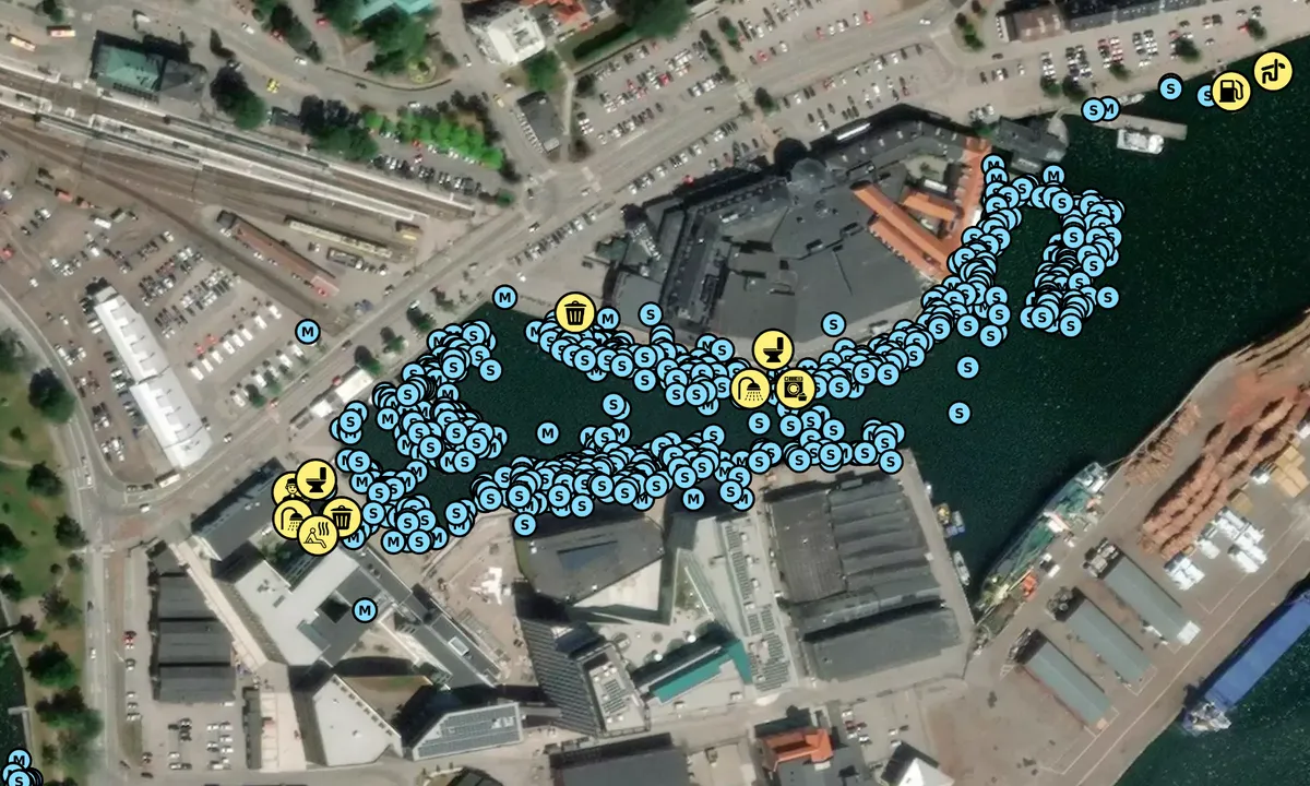 Satelite image of Kalmar Gästhamn