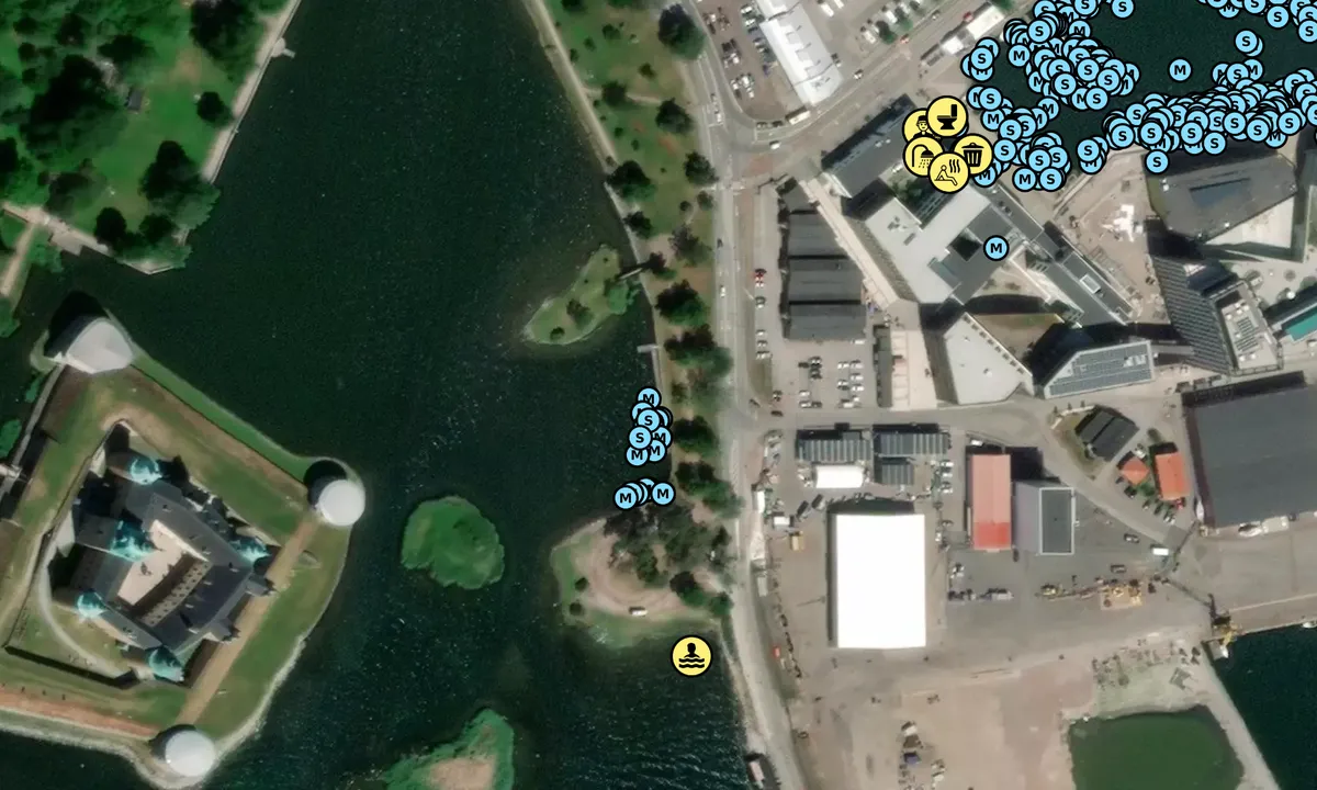 Satelite image of Kalmar Slottsfjärden