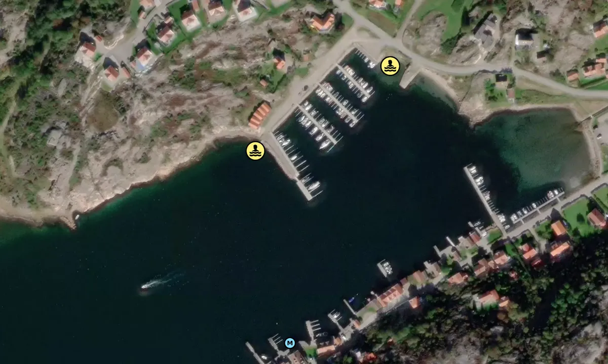 Satelite image of Kämpersvik gjestehavn