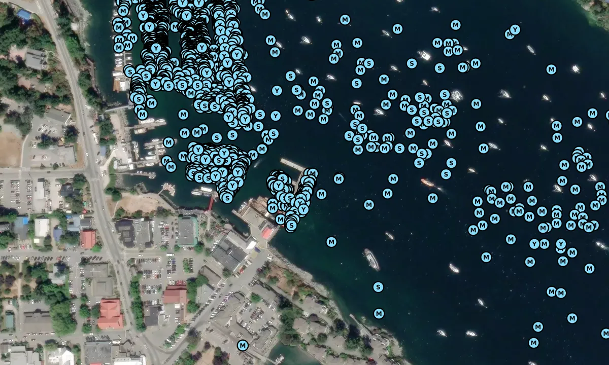 Satelite image of Kanaka Public Visitors Wharf