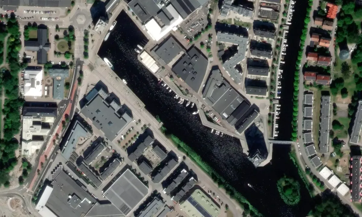 Flyfoto av Karlstad - Inre Hamn