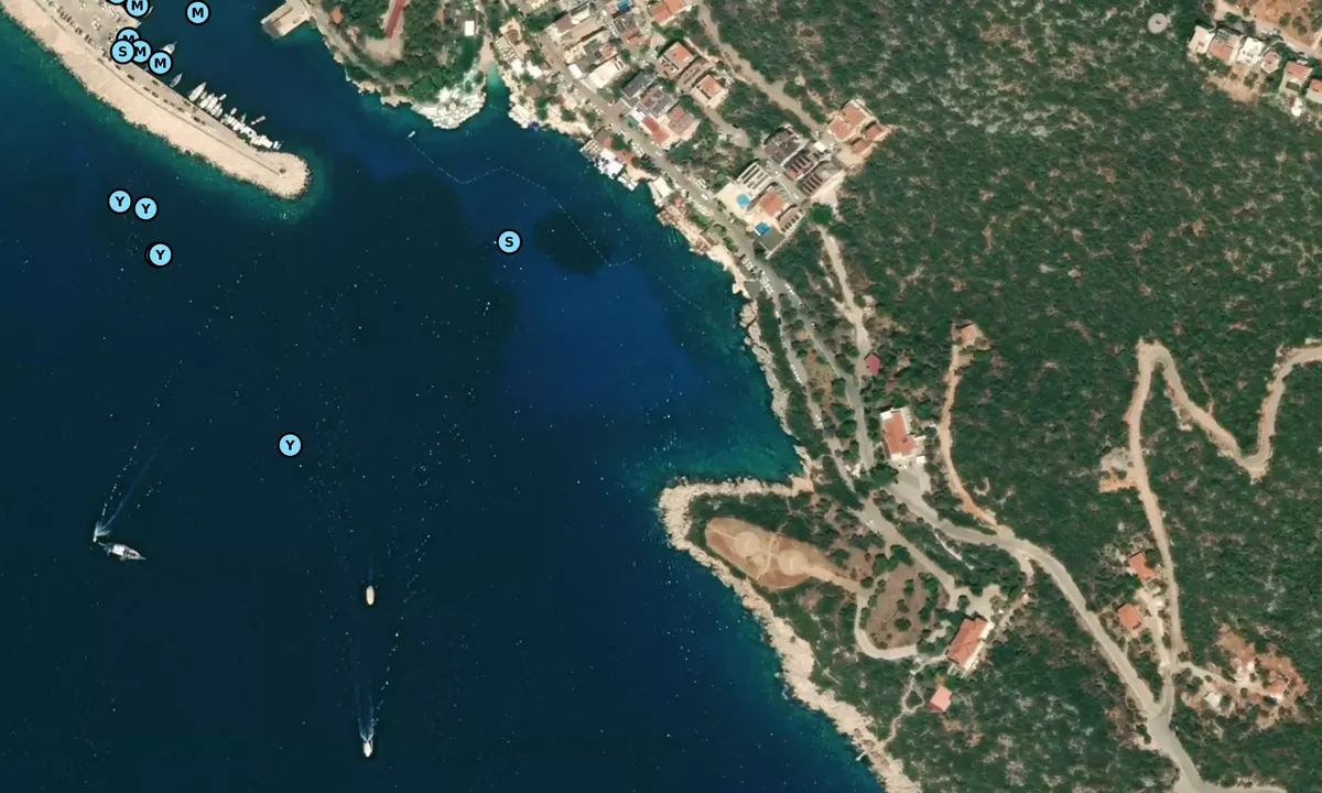 Satelite image of Kaş
