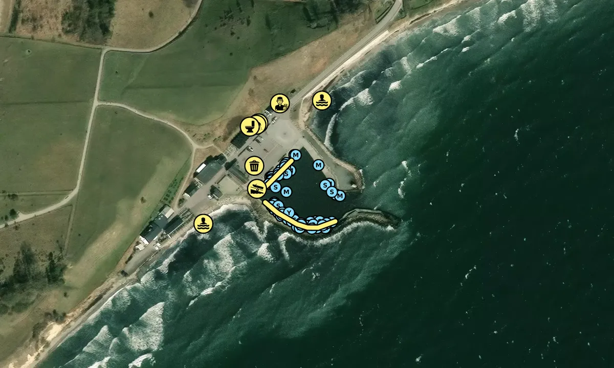 Satelite image of Kåseberga Hamn